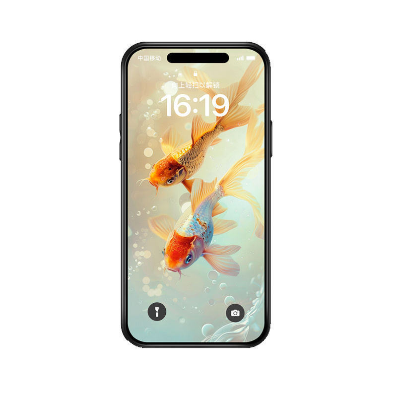 Elegante iPhone 13 Pro Hülle mit goldenen und silbernen Goldfischen – Bild 3