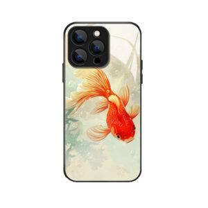 Kunstvolle Anmut: Rote Goldfische auf der iPhone 14 Pro Hülle