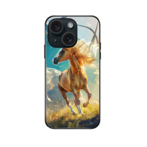 Majestätisches Pferd auf iPhone 15 Plus Hülle im modernen Stil