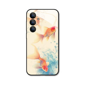 Bringe mit Goldfischen Eleganz in deine Galaxy S25 Plus Glas-Hülle