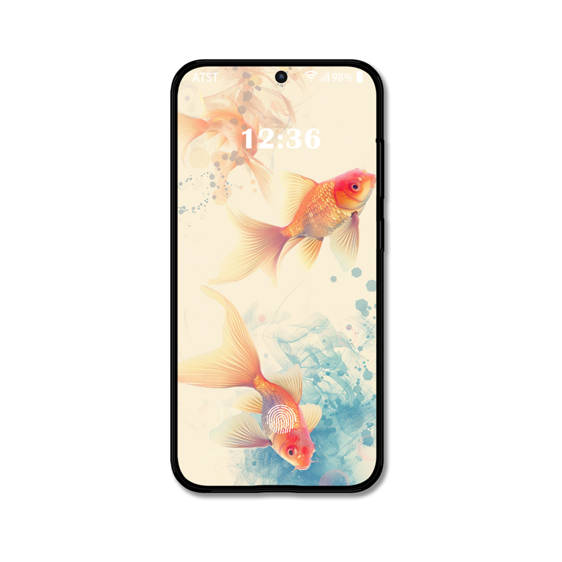 Bringe mit Goldfischen Eleganz in deine Galaxy S25 Plus Glas-Hülle – Bild 3