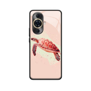 Edle Schutzhülle für Ihr Huawei Nova 11 Pro: Der Zauber der rosa Schildkröte