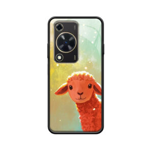 Huawei Nova Y72S Glas-Hüllen mit niedlicher Lamm-Illustration: Ein Hauch von Zauber und Glück​