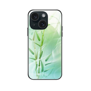Elegante iPhone 13 Hülle: Bambusdesign mit Farbverlauf
