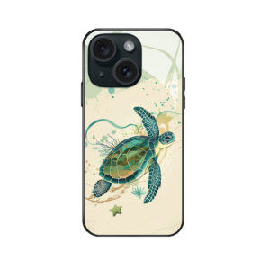Süße Schildkröte im Türkis für dein iPhone 15