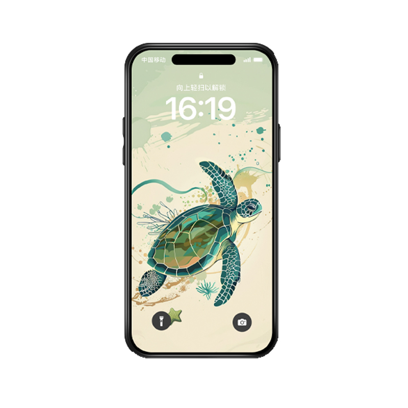 Süße Schildkröte im Türkis für dein iPhone 15 – Bild 3