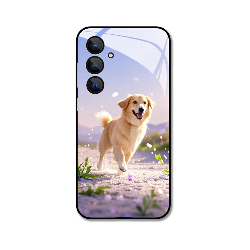 Samsung Galaxy S25 Case mit lebendigem Golden Retriever