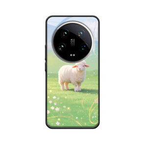 Eine Xiaomi 14 Ultra Hülle mit einer Idylle der friedlichen Schafherde