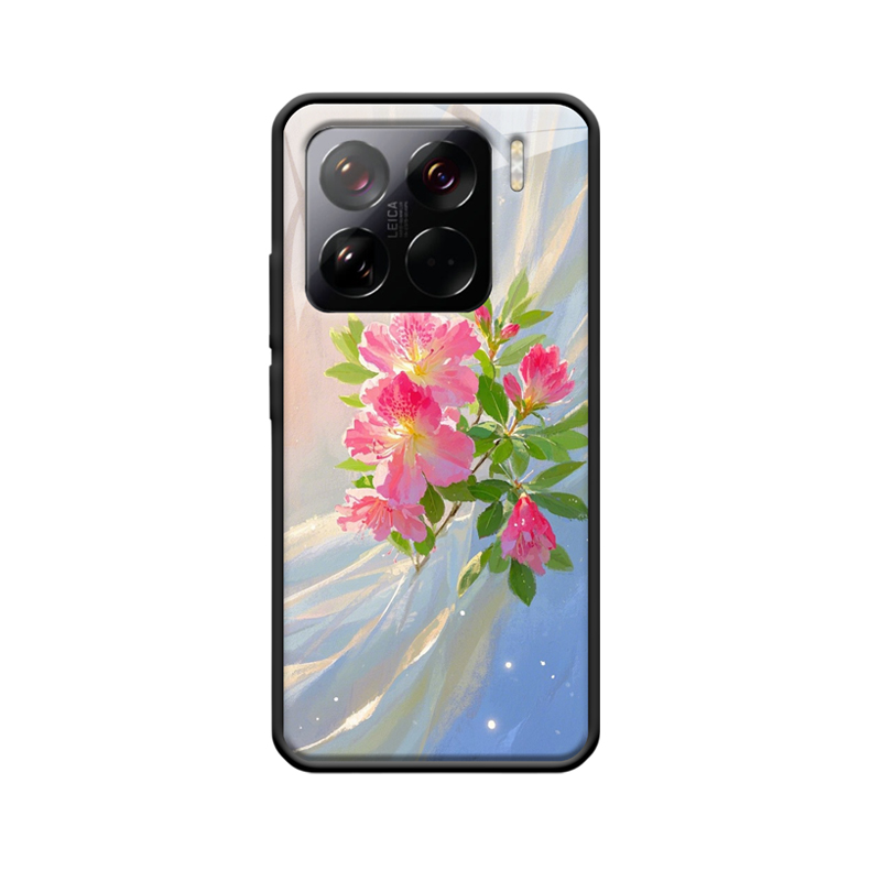 Xiaomi 15 Hülle mit rosa Rhododendron - Blüten: Traumhaft, sanft und glück bringend