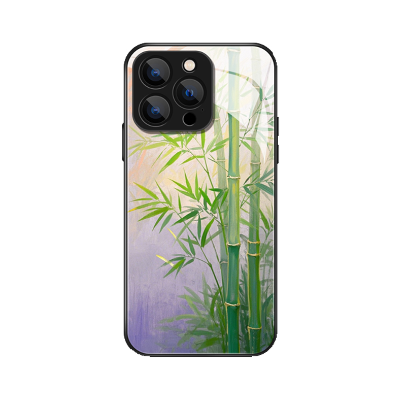 iPhone 11 Pro Max Glas - Hülle mit Bambus - Motiv: Eleganz und Glück bringend