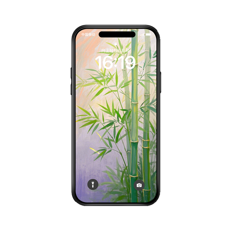 iPhone 11 Pro Max Glas - Hülle mit Bambus - Motiv: Eleganz und Glück bringend – Bild 3