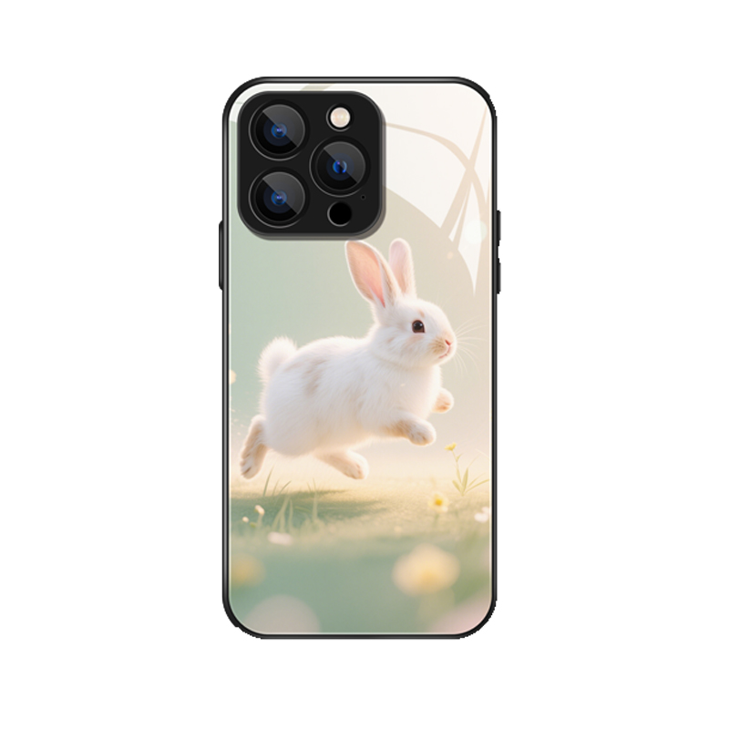 Lebendige Freude: iPhone 12 Pro Max Hülle strahlenden Hase
