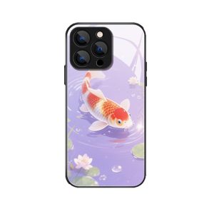 Harmonie und Glück: iPhone 14 Pro Hülle mit dem majestätischen Koi-Fisch
