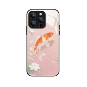 Eleganz und Glück: iPhone 14 Pro Max Hülle mit dem zauberhaften Koi-Fisch
