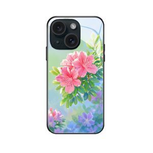 Romantische Rhododendren: Stilvolle Hülle für Ihr iPhone 15