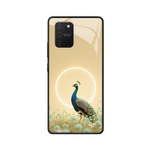 Majestätische Eleganz: Der Pfau und die Galaxy S10 Lite Hülle