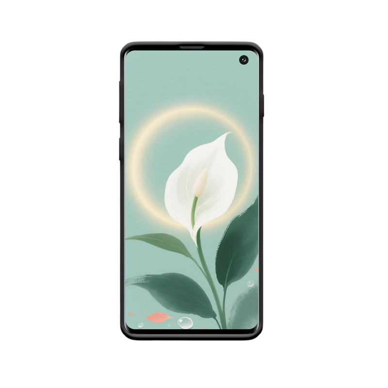 Eleganz und Schutz: Weiße Anthurie und Galaxy S10 Hülle – Bild 2