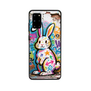 Street Art trifft Schutz: Das rebellische Kaninchen Galaxy S20+ Hülle