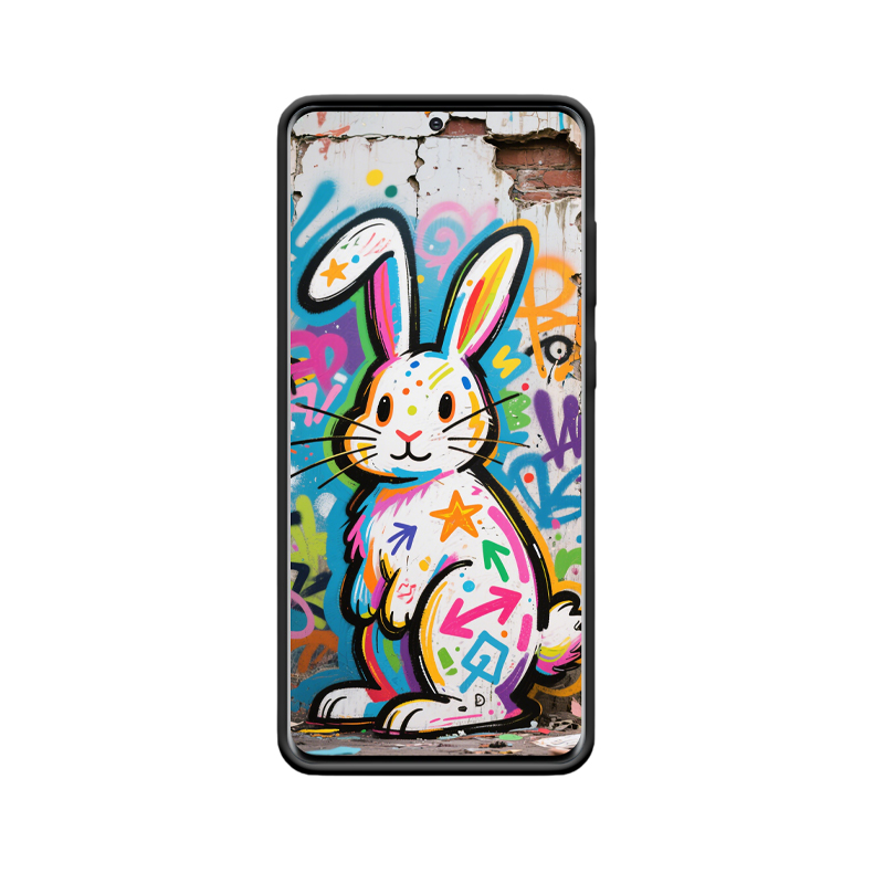 Street Art trifft Schutz: Das rebellische Kaninchen Galaxy S20+ Hülle – Bild 2