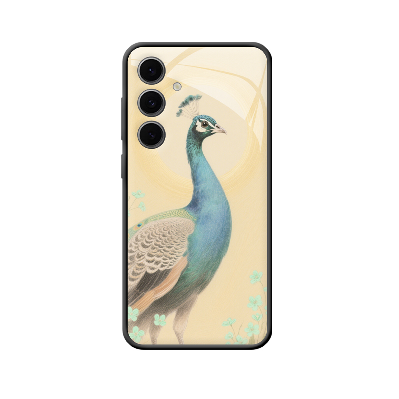 Elegante Galaxy S24+ Hülle mit Pfau