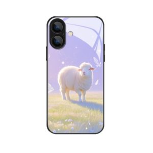 Friedliches Glück: Die bezaubernde iPhone 16 Plus Hülle mit dem charmanten Lammdesign