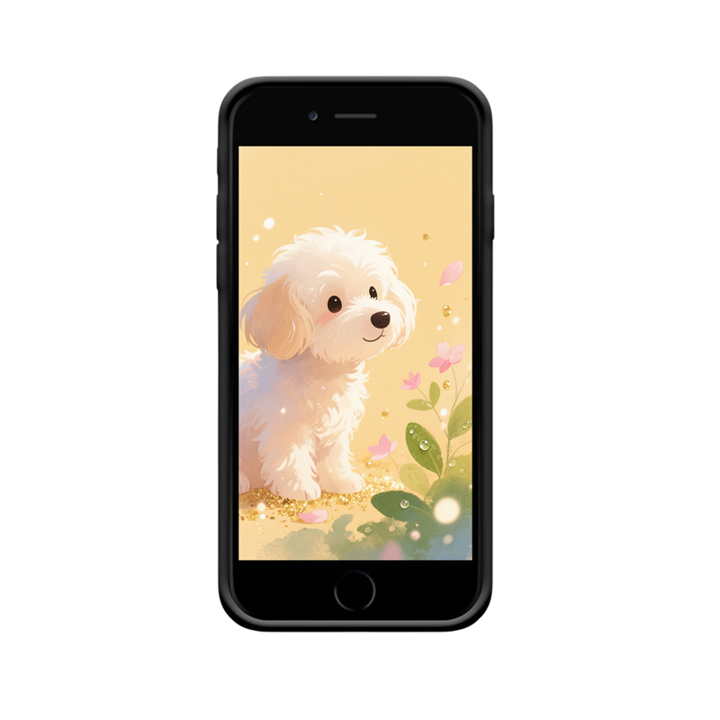 Entdecken Sie die süße Harmonie mit unserer iPhone 6 Hülle-Der Glücksbringer Hund – Bild 2