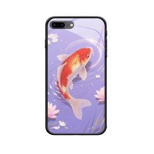 Die verträumte Eleganz des Koi-Fisches – ein Schutzsymbol für das iPhone 8 Plus Smartphone