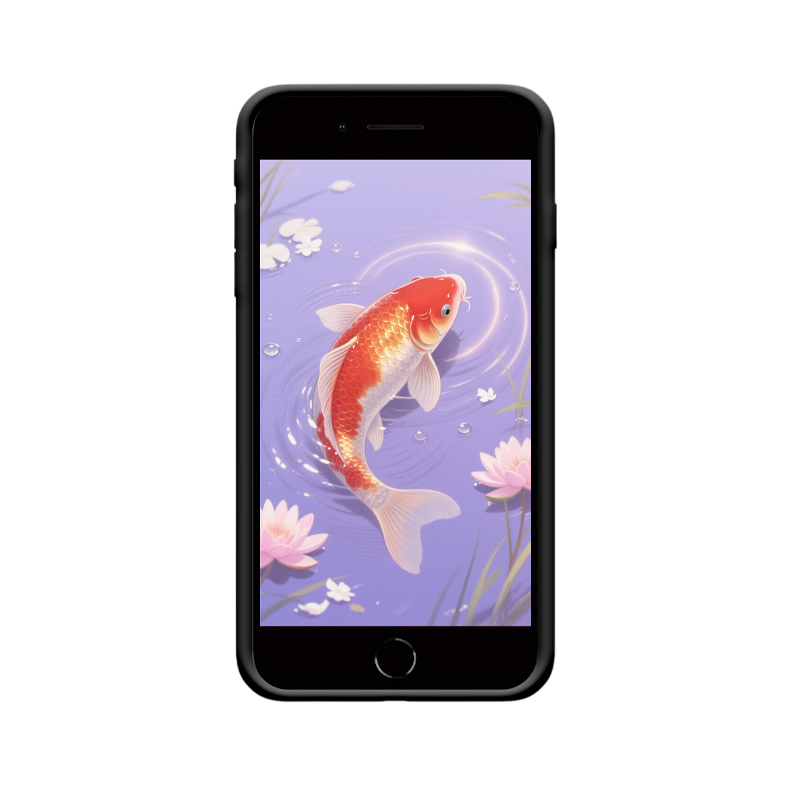 Die verträumte Eleganz des Koi-Fisches – ein Schutzsymbol für das iPhone 8 Plus Smartphone – Bild 2