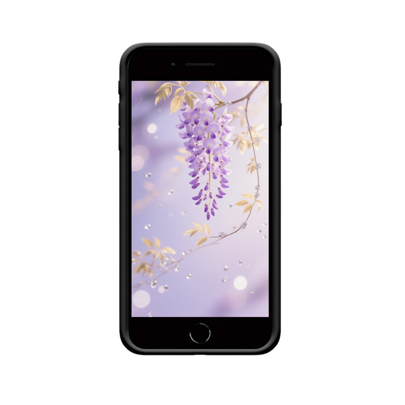 iPhone 8 Plus Hülle mit lila Glyzinie – voller Harmonie – Bild 2