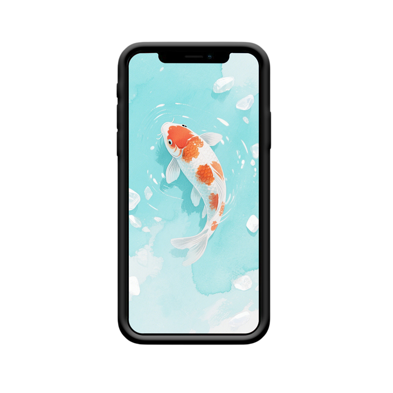 Lebensfreude und Schutz: Koi Karpfen Hülle für das iPhone X – Bild 2