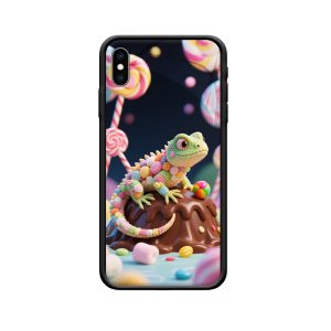 Mit Süßigkeiten gefüllte Eidechse – iPhone XS Max Hülle