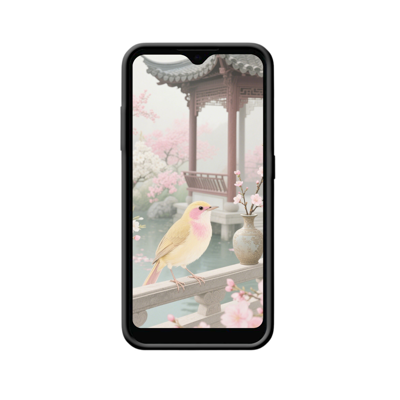 Galaxy A01 Hülle: Zarte Anmut mit Thrush im Garten – Bild 2
