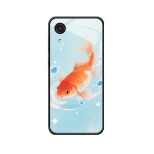 Galaxy A03 Core Hülle: Verspielte Goldfische im sanften Wasser