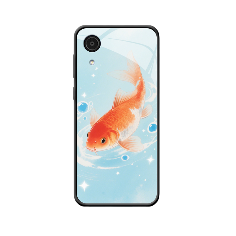 Galaxy A03 Core Hülle: Verspielte Goldfische im sanften Wasser