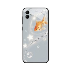 Galaxy A04 Hülle: Zauberhafte Goldfische im sanften Grau