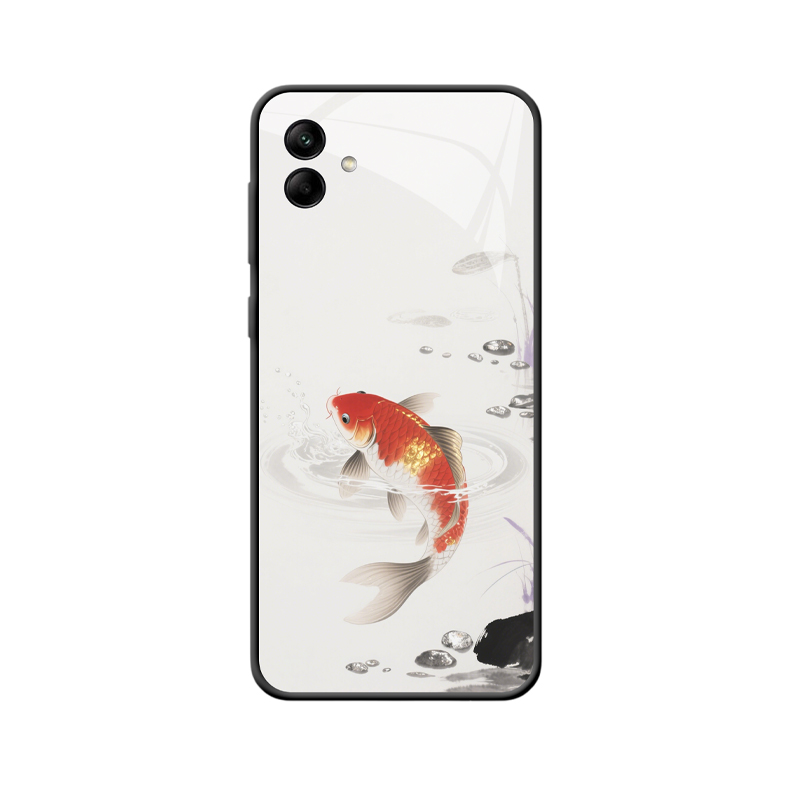 Galaxy A04e Hülle: Elegante Koi in Aquarellschwaden