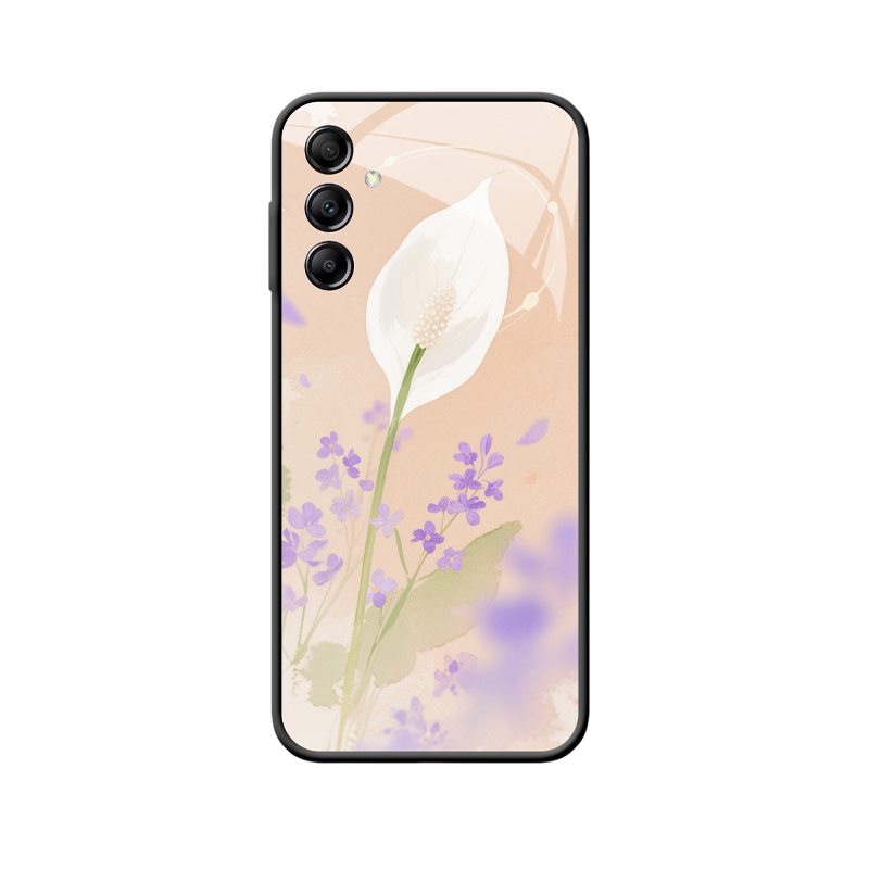 Galaxy A14 Hülle: Schutz und Harmonie mit weißer Spathiphyllum