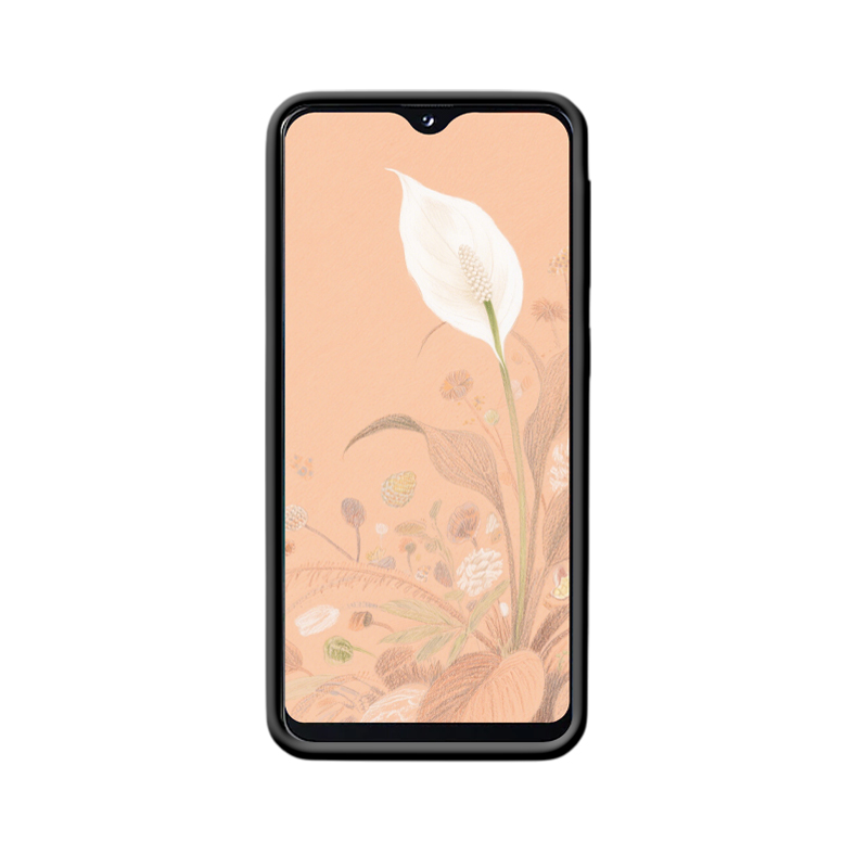 Stilvolle Galaxy A20e Hülle mit natürlicher weißer Spathiphyllum – Bild 2
