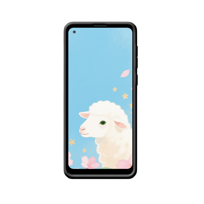 Galaxy A21 Schaf Handyhülle, Harmonie und Glück – Bild 2