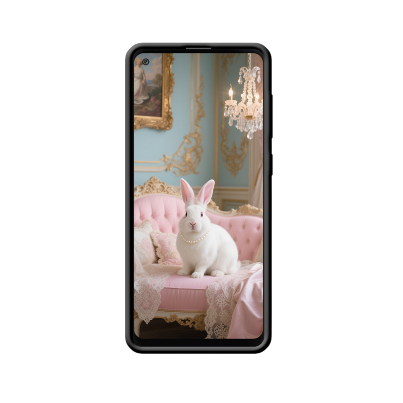 Elegante Galaxy A21s Hülle mit traditionellem weißen Kaninchen – Bild 2