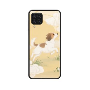 Fröhliches Hundemotiv: Galaxy A22 4G Hülle für eine lebendige Note