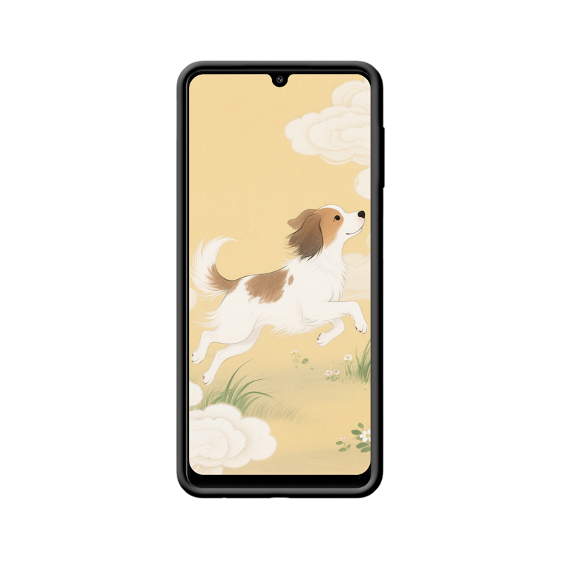 Fröhliches Hundemotiv: Galaxy A22 4G Hülle für eine lebendige Note – Bild 2