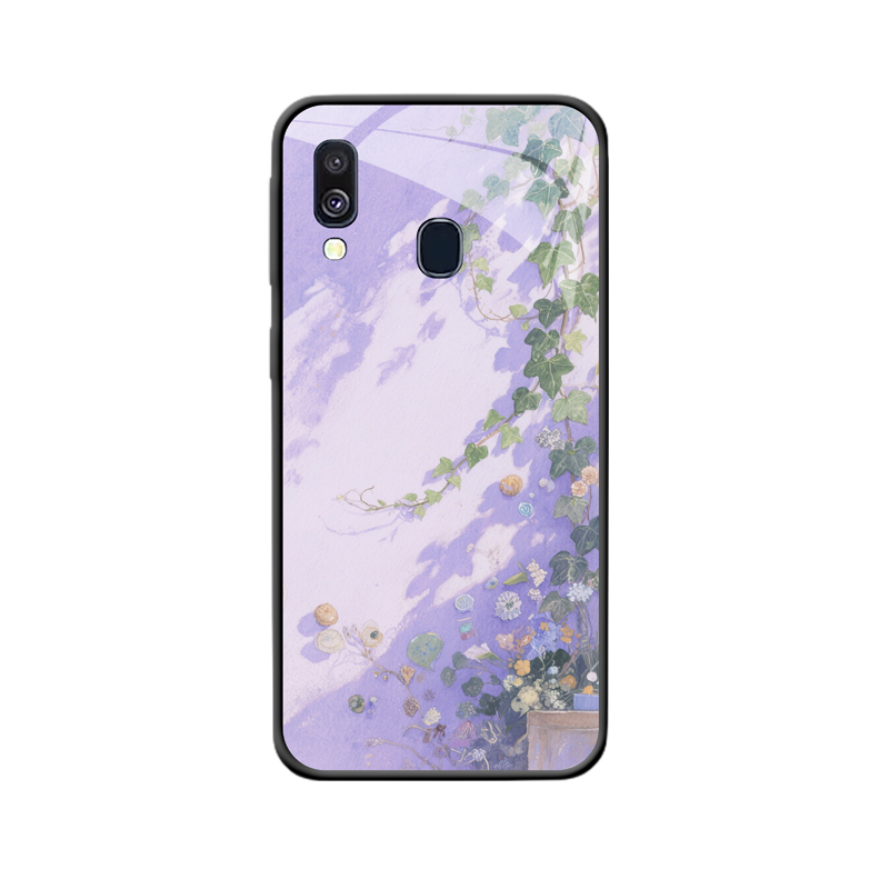 Zart & grün: Galaxy A40 Hülle mit Efeu