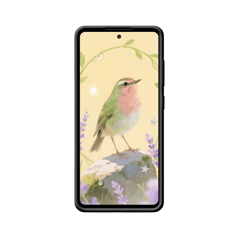 Eine natürliche Märchenwelt: Die sanfte Begegnung der Galaxy A52 5G Hülle mit einer Drossel – Bild 2