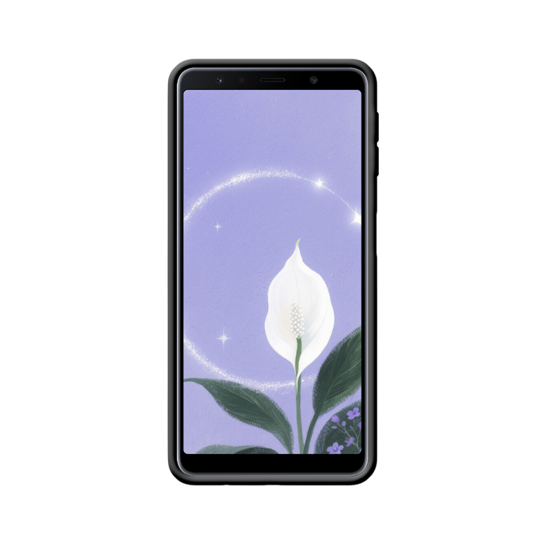 Romantische Ruhe – Spathiphyllum als Symbol auf Galaxy A7 (2018) deiner Handyhülle – Bild 2
