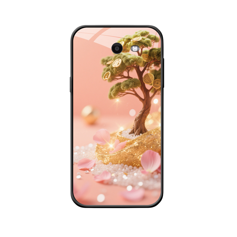 Galaxy J3 (2017) Hülle mit goldener Geldbaum-Magie