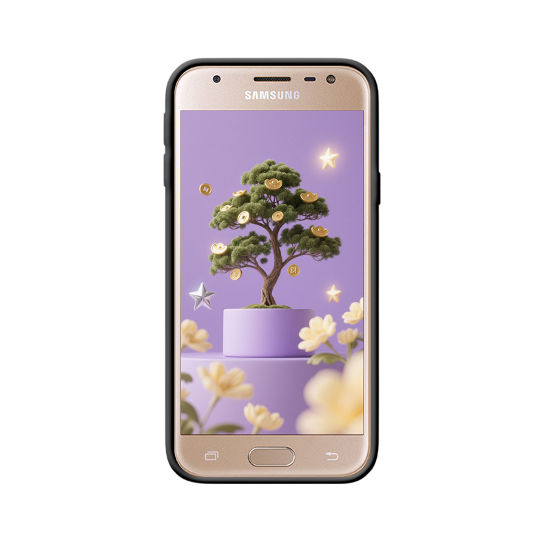 Feng Shui trifft Stil – Galaxy J3 Pro Hülle mit Glücksbaum – Bild 2