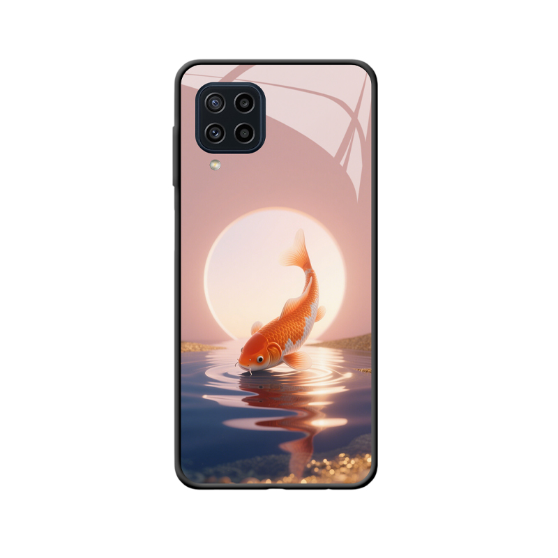 Galaxy M22 Hülle mit 'Koi': Poetisches Mondlicht am See