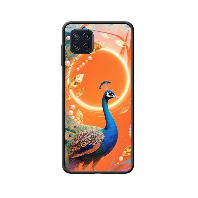 Galaxy M32 4G Hülle: Strahlende Pracht des Pfauenflugs
