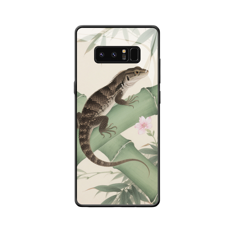 Galaxy Note 8 Hülle: Eleganz der Eidechse im Bambuswald